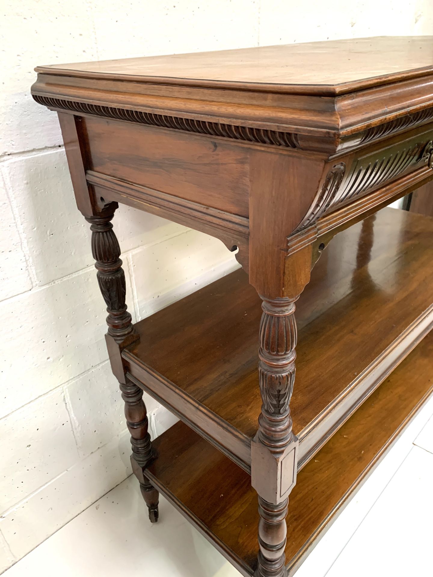 Victorian mahogany buffet table. - Image 4 of 5