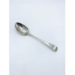 Hallmarked silver serving spoon, London 1793.
