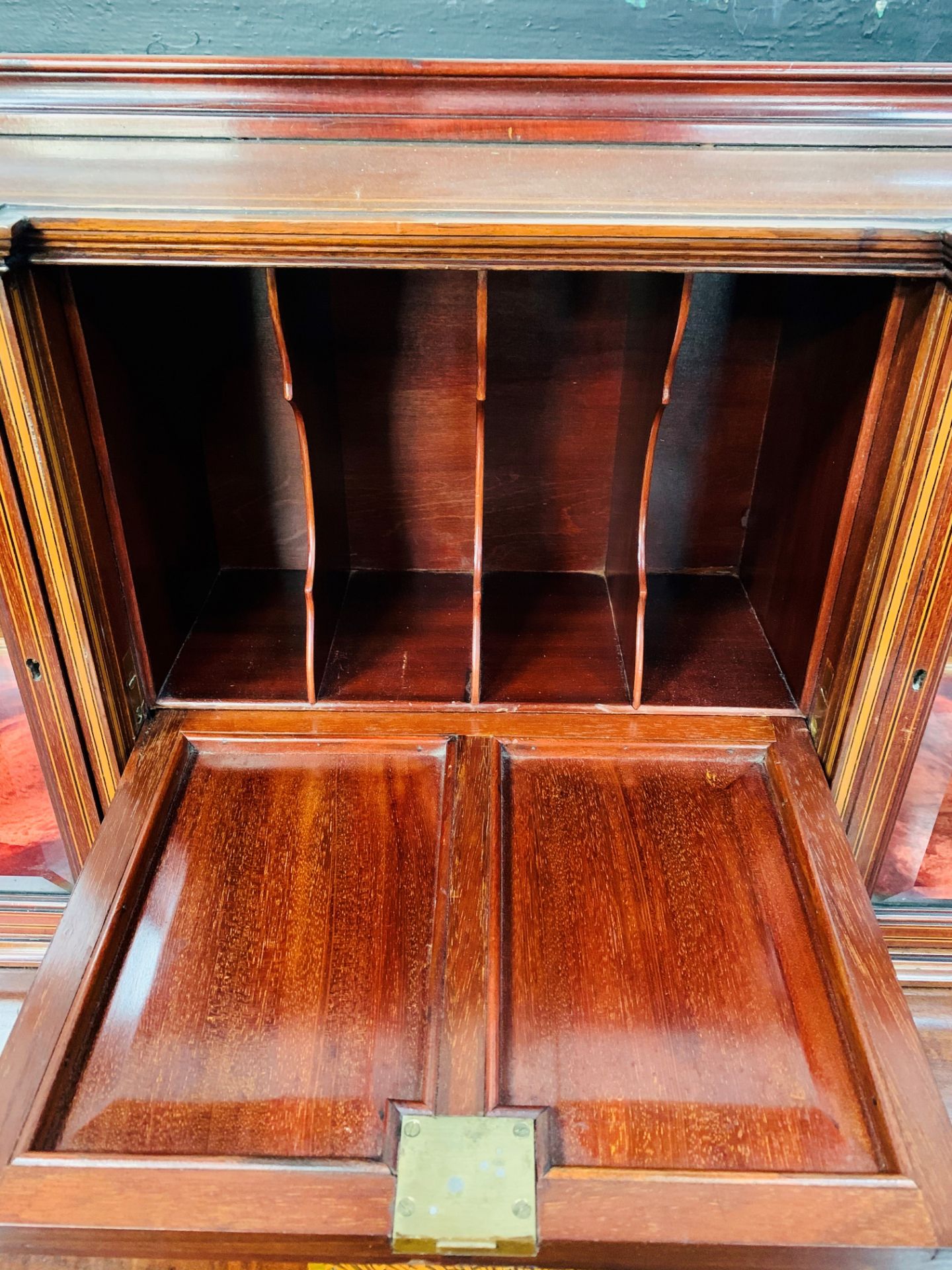 Edwardian mahogany secretaire. - Image 9 of 10