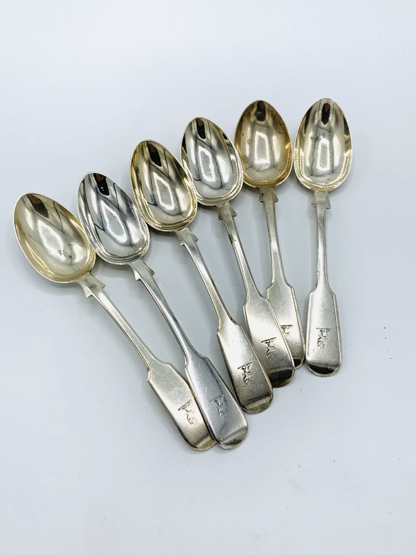 6 Victorian silver teaspoons - Image 2 of 2