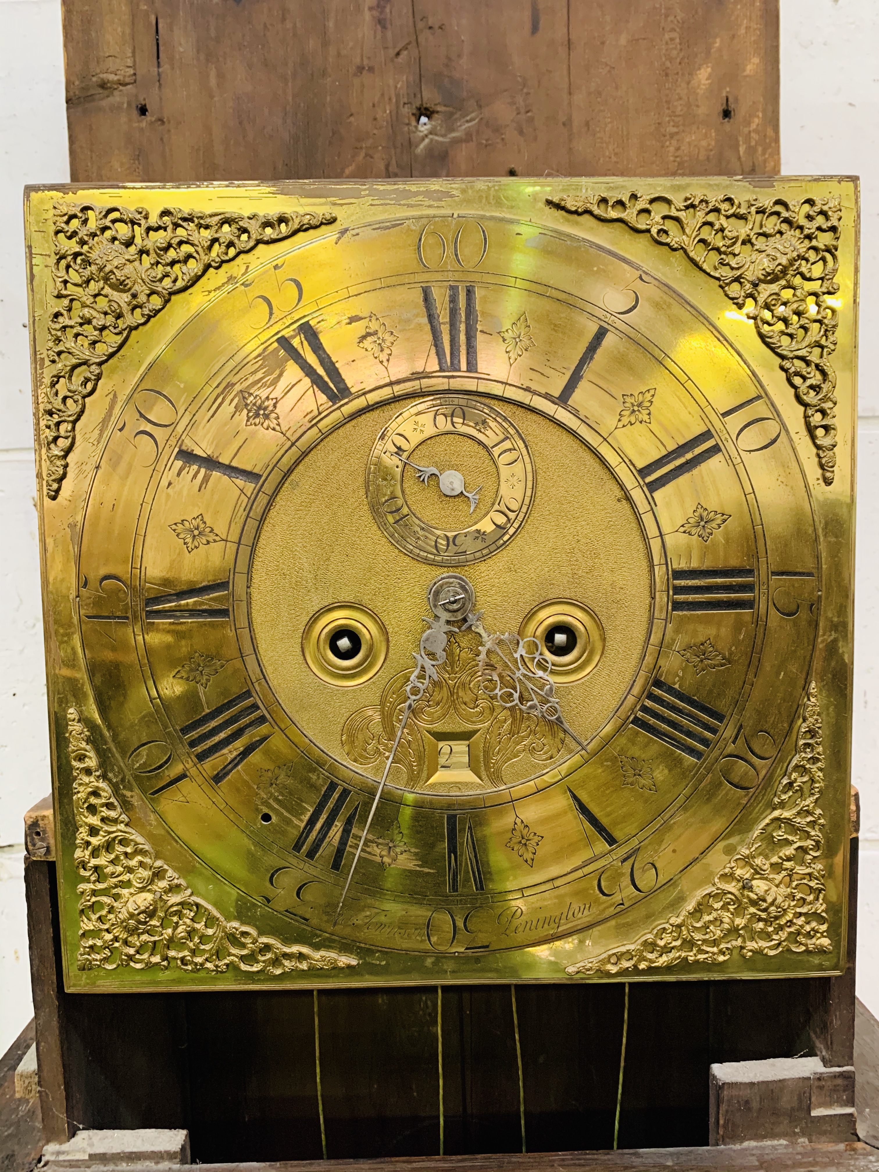 Walnut long case clock by Thomas Townson of Pennington, Cumbria, circa 1750. - Image 5 of 9