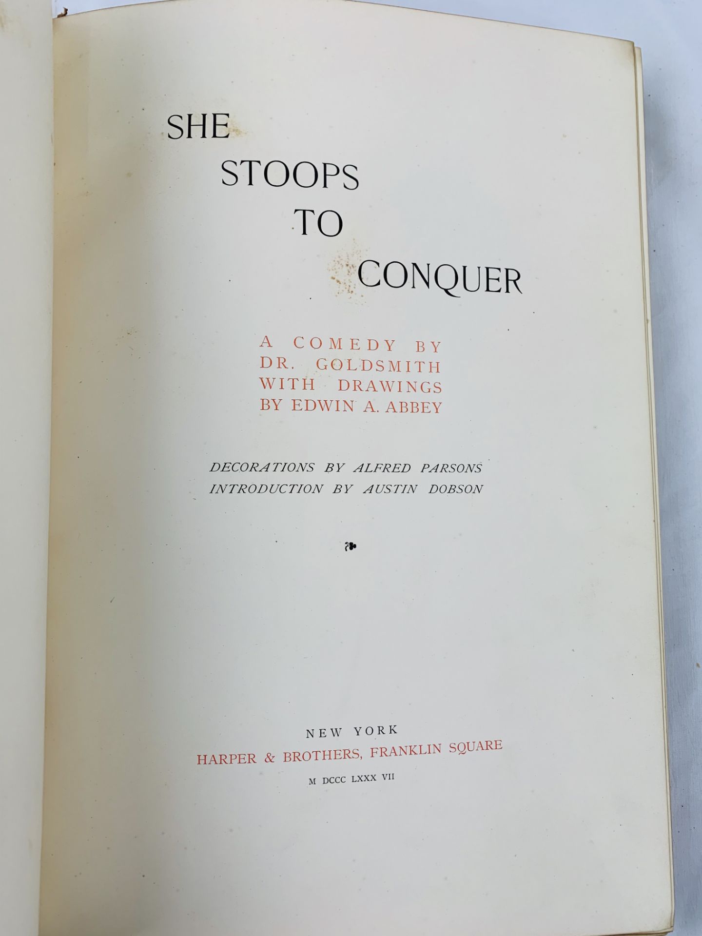 She Stoops to Conquer by Oliver Goldsmith, 1887. - Image 3 of 4