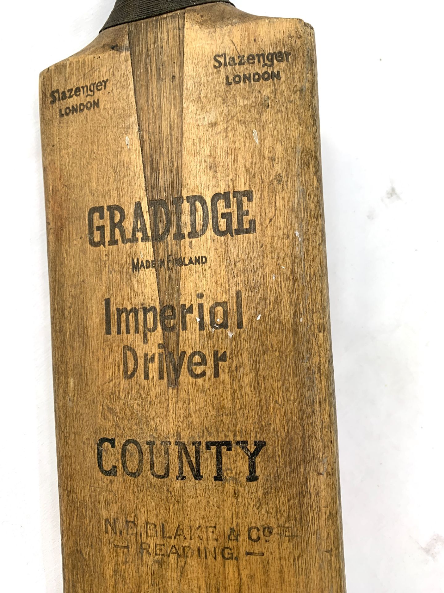 Slazenger 'Gradidge' cricket bat, and a set of rosewood bowls - Image 2 of 5