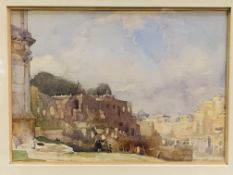 Sir William Russell Flint RA, PRWS, (1880-1969) "The Palatine and Forum from the Arch of Titus"