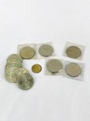 Group of collectors coins, 19th Century continental and later English coins.