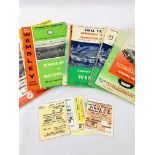 Box of 1960's football memorabilia including programmes, tickets and cards.