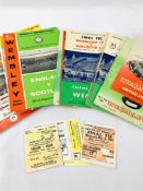 Box of 1960's football memorabilia including programmes, tickets and cards.