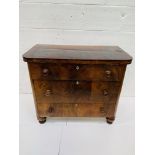 Victorian mahogany chest of 3 drawers