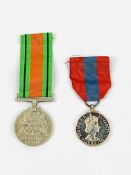 Queen Elizabeth II and George VI Silver Imperial Service Medals, one boxed and named.