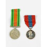 Queen Elizabeth II and George VI Silver Imperial Service Medals, one boxed and named.