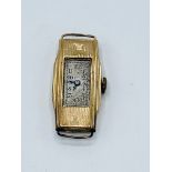 9ct gold cased vintage lady's wrist watch, no glass, going order.