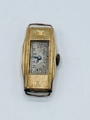 9ct gold cased vintage lady's wrist watch, no glass, going order.