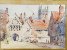 Fred W Morgan ROI (1847-1927) watercolour of Gloucester.