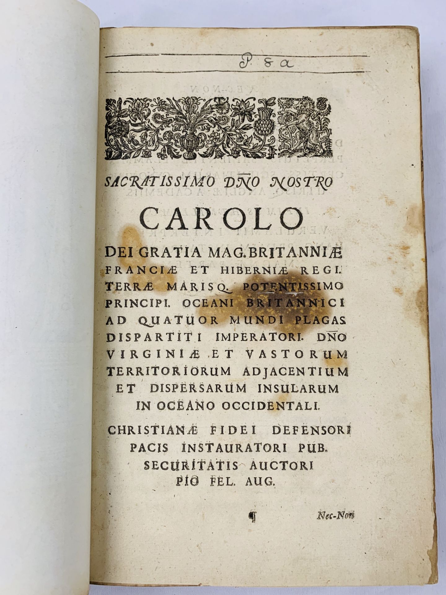 Poetical Works (text in Latin), two volumes, published Amsterdam 1727, author Ovid. - Image 3 of 7