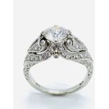 Boodles diamond and filigree cocktail ring.