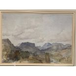 Sir William Russell Flint RA, PRWS, (1880-1969) watercolour landscape Twlight in the Garonne Valley