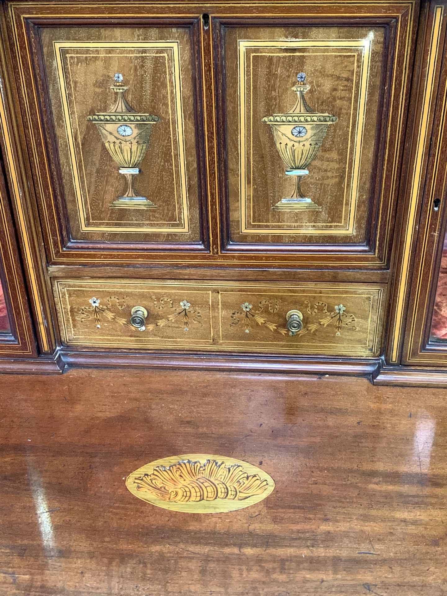 Edwardian mahogany secretaire. - Image 8 of 10