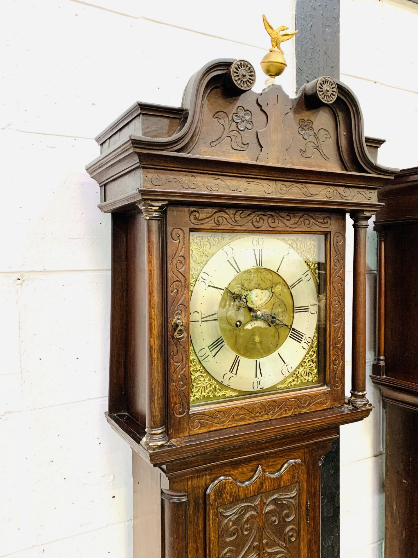 Oak long case clock by Thomas Lister of Halifax - Image 6 of 11