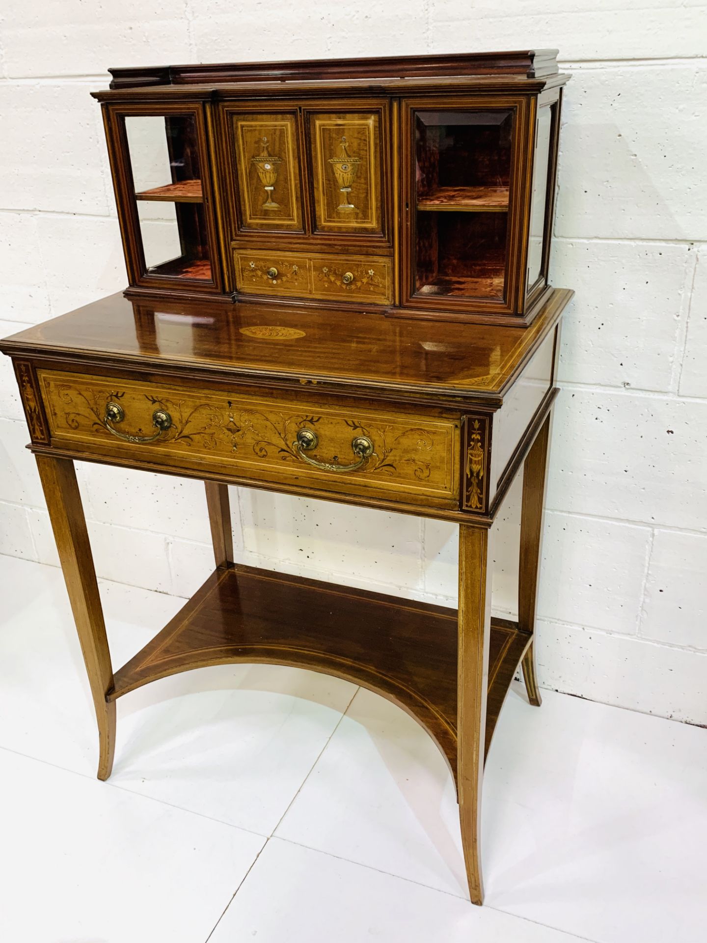 Edwardian mahogany secretaire. - Image 2 of 10