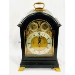 Victorian mahogany and brass bracket clock by Wales and McCulloch.