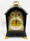 Victorian mahogany and brass bracket clock by Wales and McCulloch.