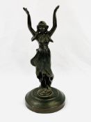 1920’s French bronzed spelter Egyptian lady figurine.