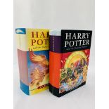 2 Harry Potter hard back first editions "The Order of the Phoenix" and "The Deathly Hallows".