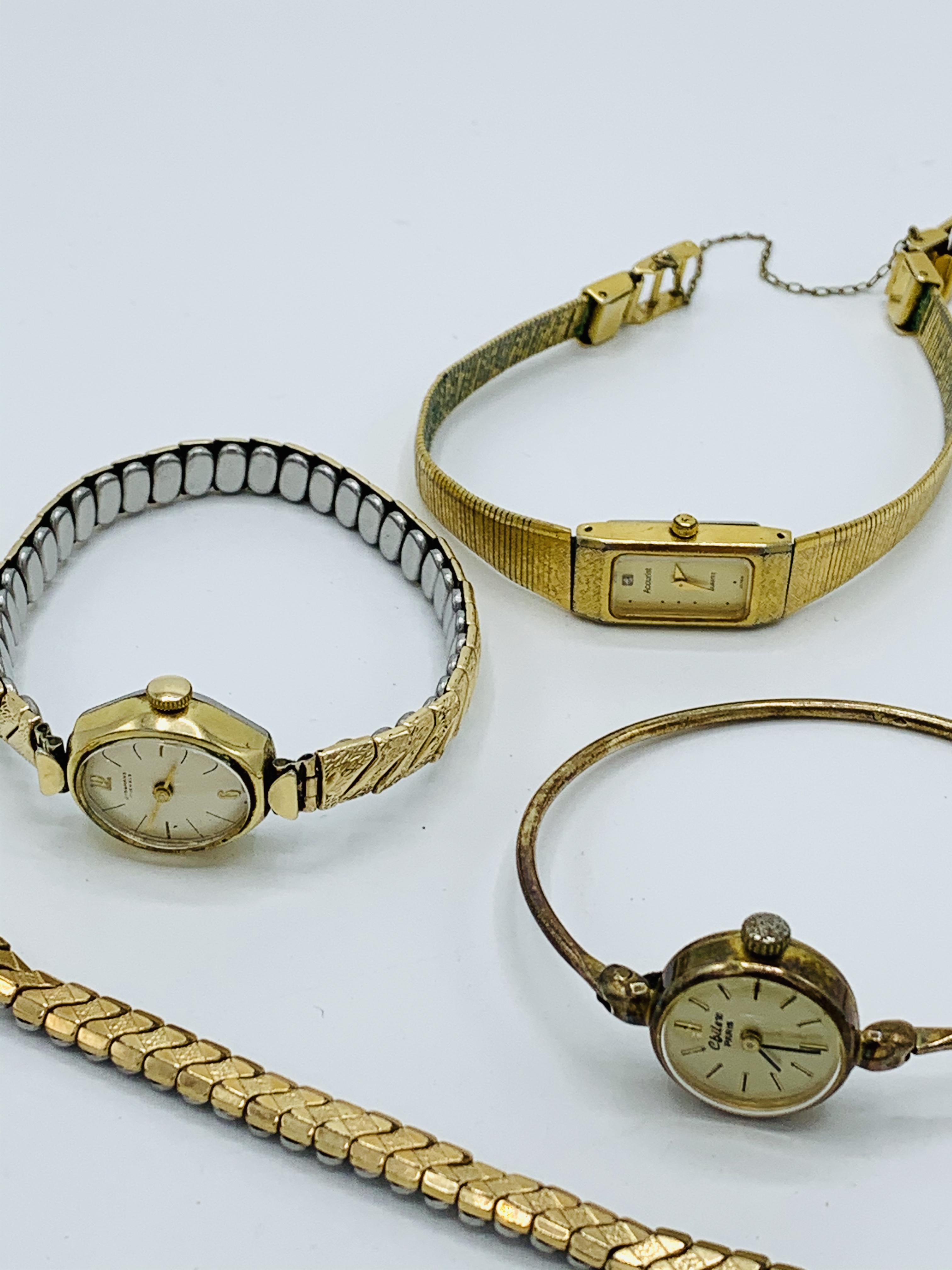 Junghans 17 jewels ladies' wrist watch, together with two other watches and a strap. - Image 2 of 3