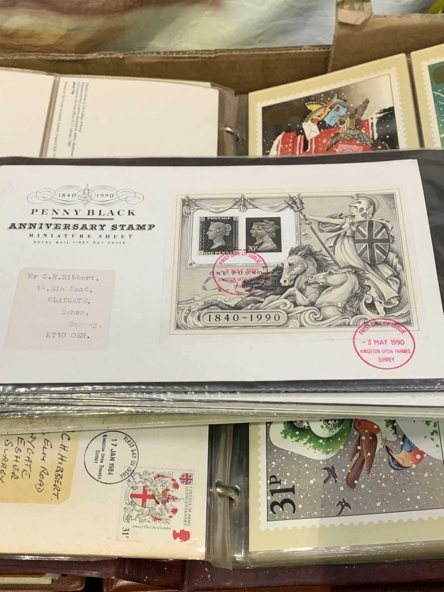 Large collection of stamps, first day covers in albums, and postcards. - Image 3 of 6