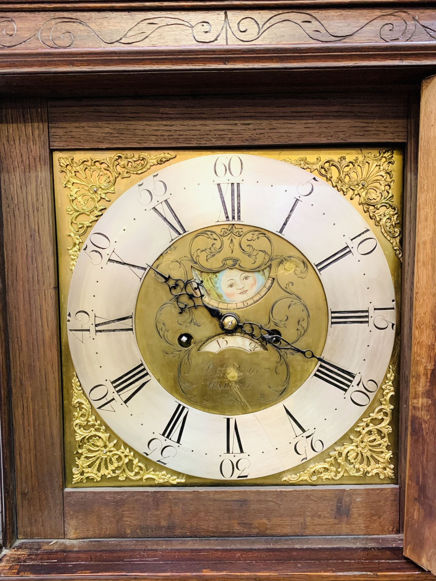 Oak long case clock by Thomas Lister of Halifax - Image 8 of 11