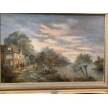 Oil on canvas painting by listed artist M J Rendell.