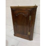 19th Century oak wall hanging corner cupboard.