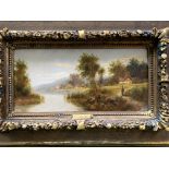 Adolf Kaufmann (1948-1916), also signed as G. Salvi: a pair of decorative gilt framed oils on board