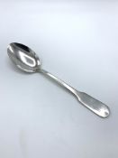 Large Continental silver plate serving spoon.