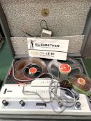 Elizabethan LZ30 reel to reel boxed portable tape recorder.