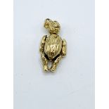 9ct gold articulated teddy bear charm/pendant