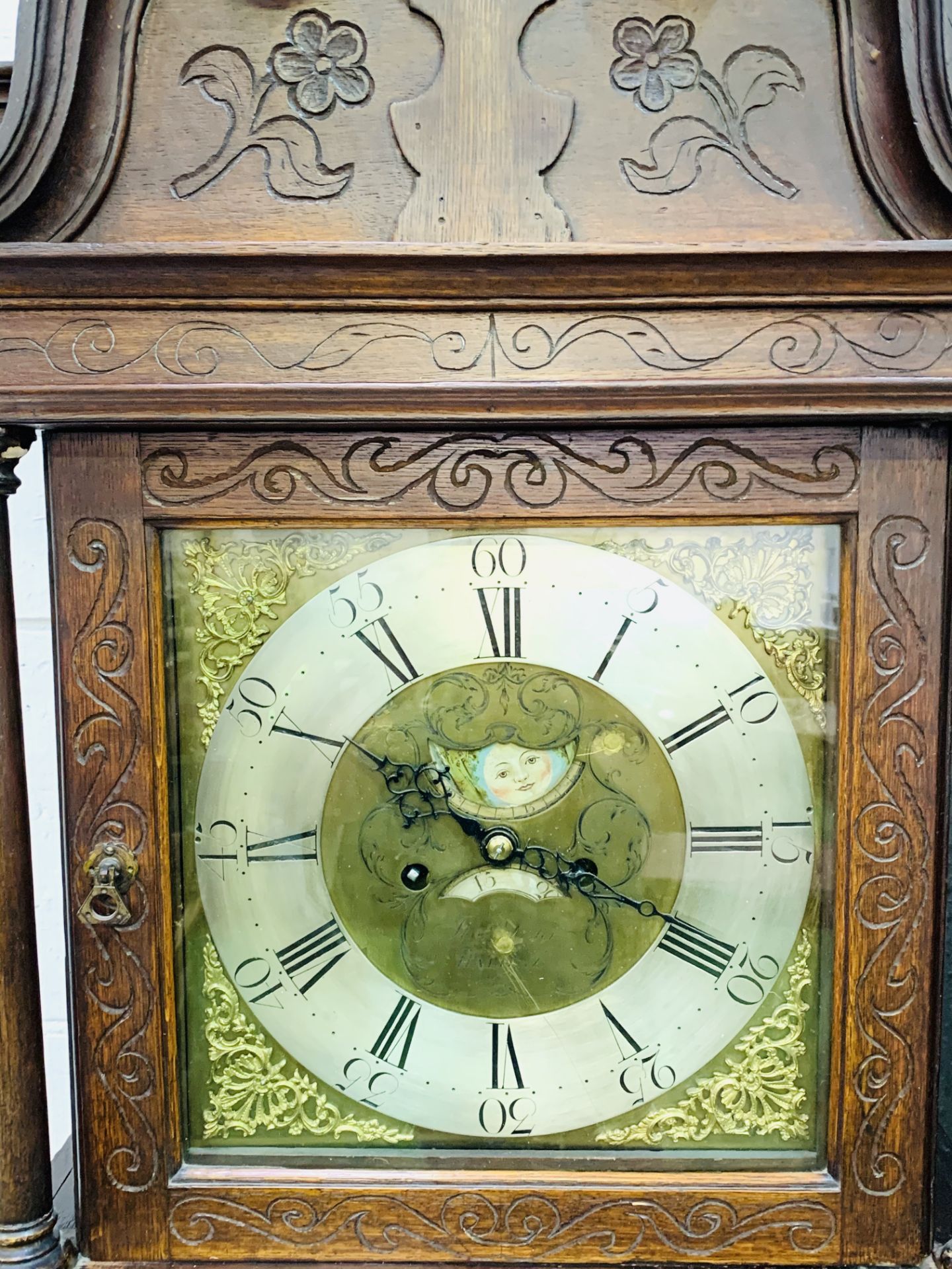 Oak long case clock by Thomas Lister of Halifax - Image 4 of 11