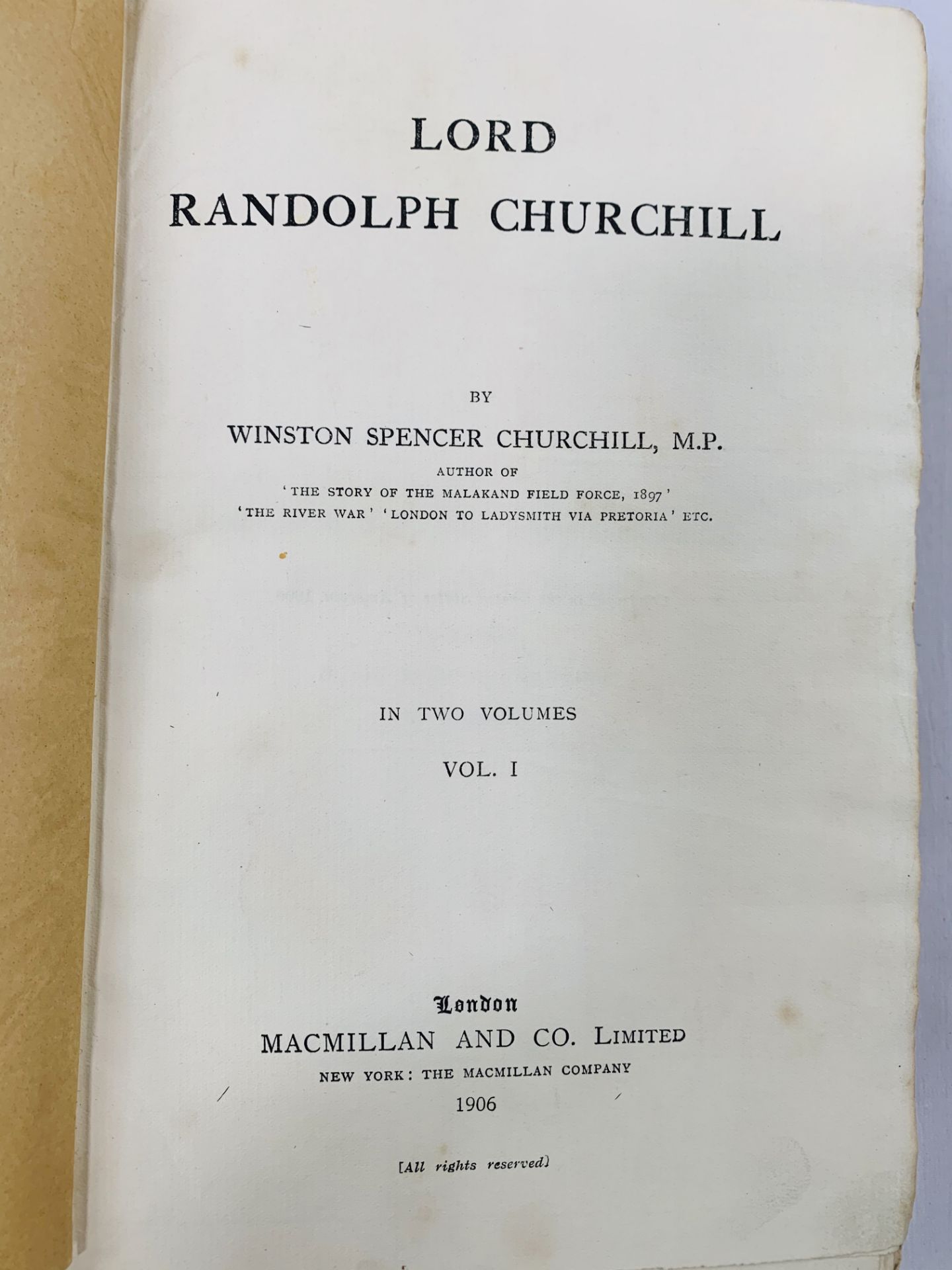 Lord Randolph Churchill by Winston Churchill. - Image 2 of 2