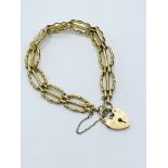 9ct gold chain link bracelet