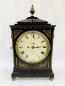 Early 19th century mahogany and brass bracket clock by C. Williamson, Royal Exchange London.