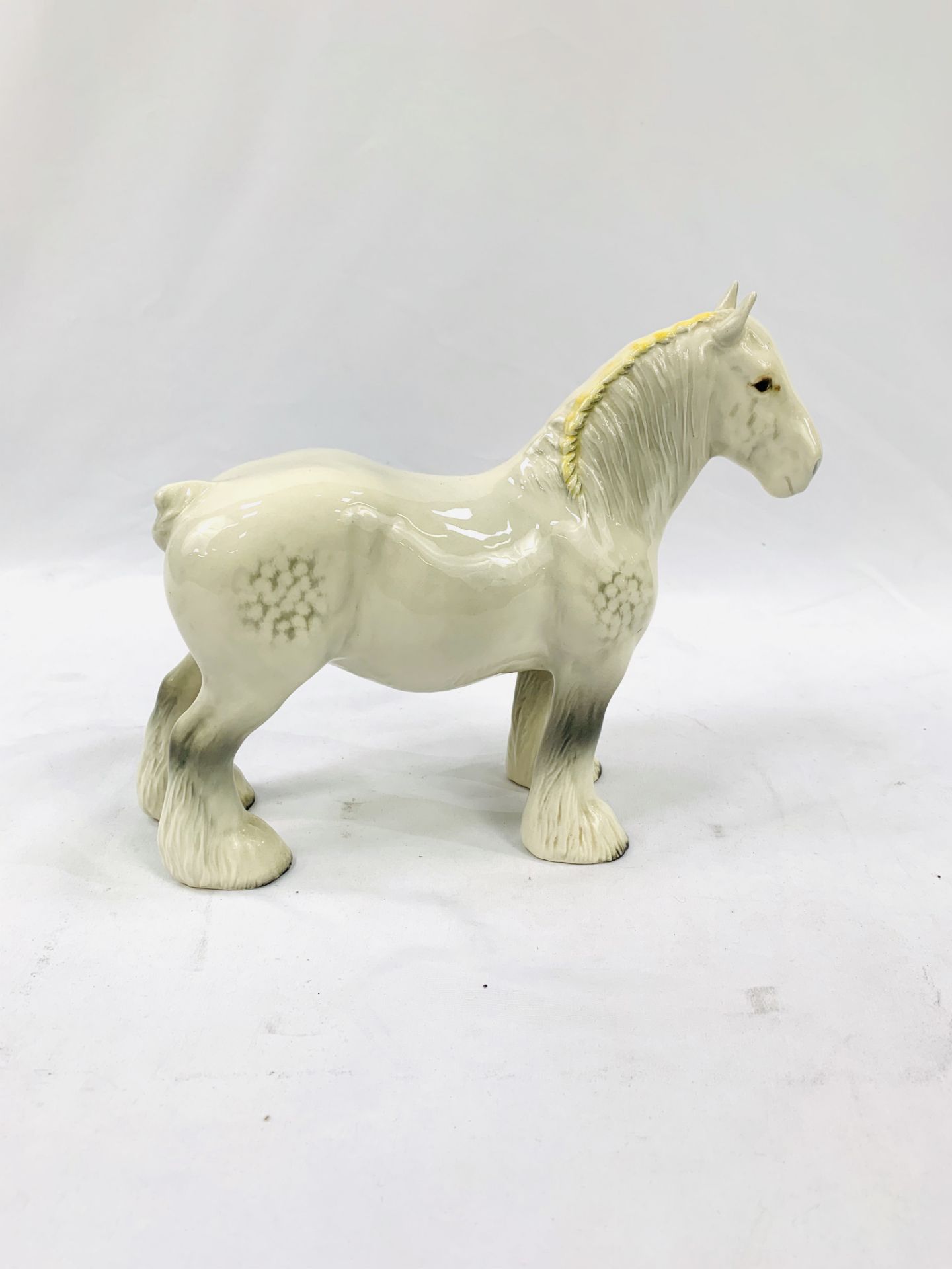 Beswick dapple grey Shire horse. - Image 2 of 2