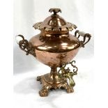 19th Century copper and brass Samovar.