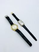 Cyma Cymaflex gold cased wrist watch together with a Roy King silver cased wrist watch