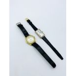 Cyma Cymaflex gold cased wrist watch together with a Roy King silver cased wrist watch