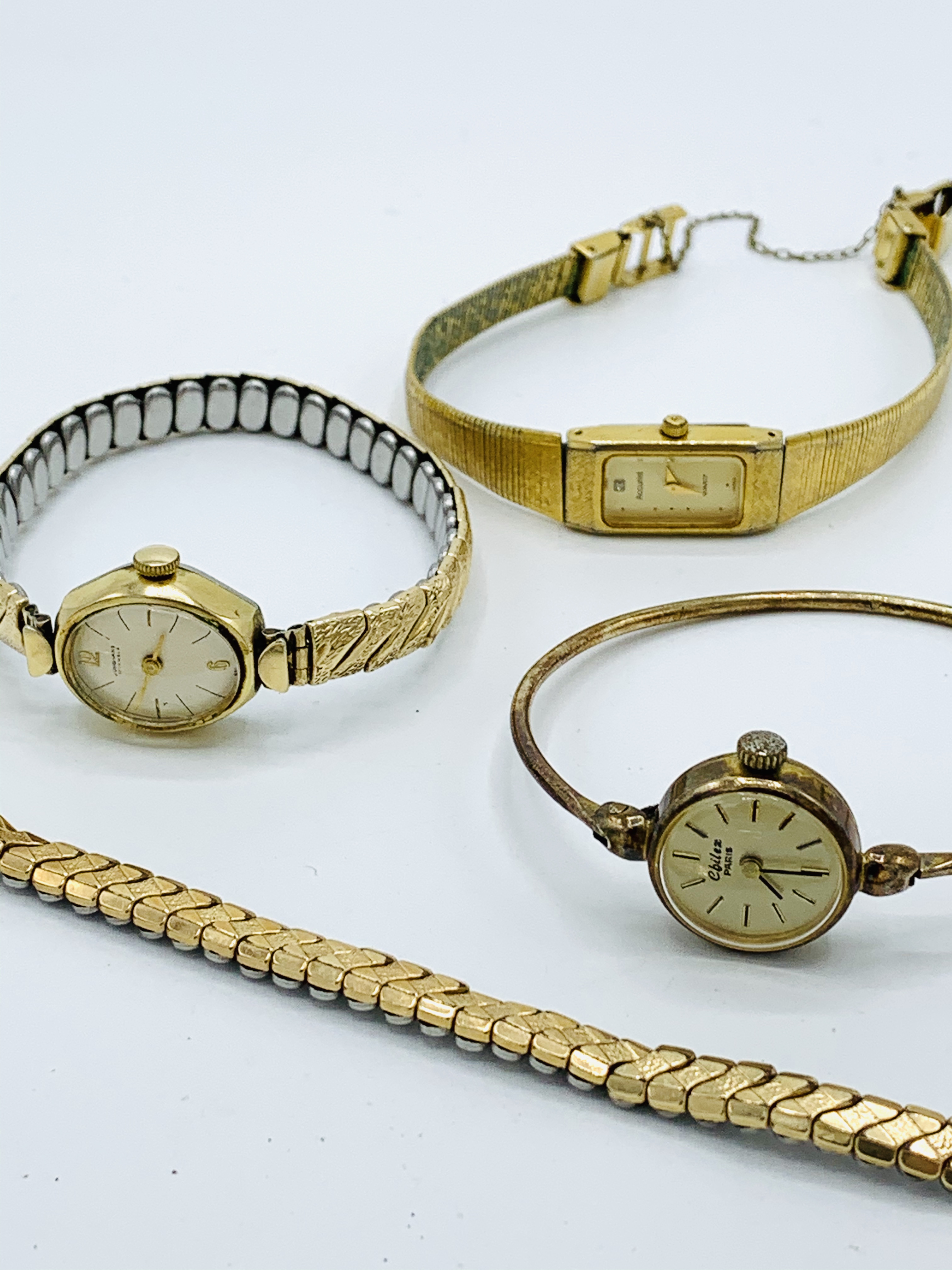 Junghans 17 jewels ladies' wrist watch, together with two other watches and a strap. - Image 3 of 3