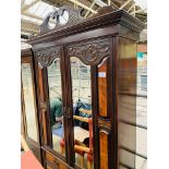 Decorative mahogany double wardrobe