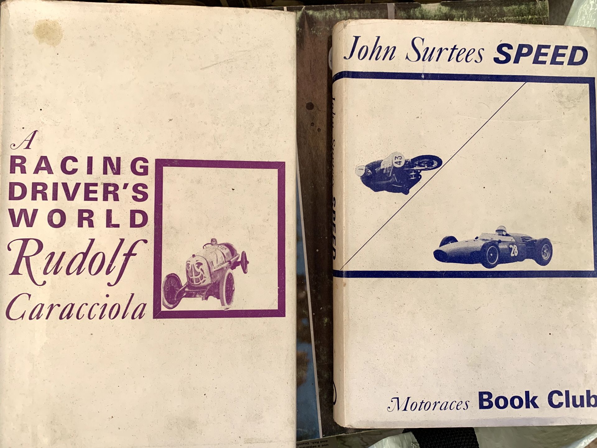 Bag of books on Motor Racing, some from the 1960s