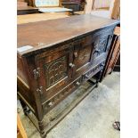 Oak carved sideboard.