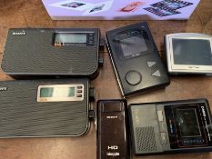 Sony portable DAB radio x 2 and others.