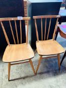 2 1950's Ercol dining chairs.